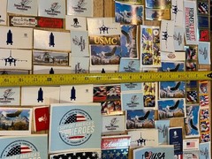 Patriotic Sticker Lot – Charity Organizations – 140 Count – Various Sizes