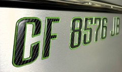 Carbon Fiber Green Boat & Jet Ski Registration Numbers 3D Raised Waterproof 3″