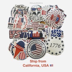 10 Matte Stickers- 1”-2.5”inch USA American Independence Celebration Freedom
