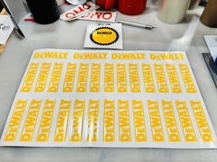 Dewalt Vinyl Decal/Sticker Many Sizes Colors Buy 2 Get 1 Free & Free Shipping!