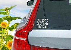 0% Liberal Zero Percent Decal Sticker Trump MAGA Make America Great Political US