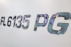 Premium Boat Registration Numbers 3” – Raised 3D Domed Marine Decals Chrome