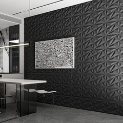 Durable 3D Diamond PVC Wall Panels – 50 Pack, Perfect for Any Room – 12”x12”
