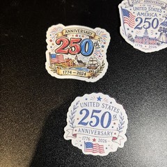 6 Vinyl Stickers United States 250th Anniversary 1.7”
