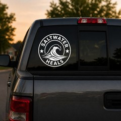 Saltwater Heals Logo Salt Life Vinyl Decal Sticker – watersports boating surfing