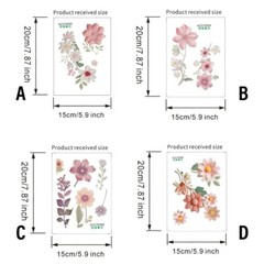 Flower Pattern Wall Decal Switches Sticker Easy to Apply and Remove for Any Room