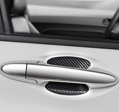 4PCS Carbon Fiber Door Handle Car Stickers Decal Protector Film Anti Scratch
