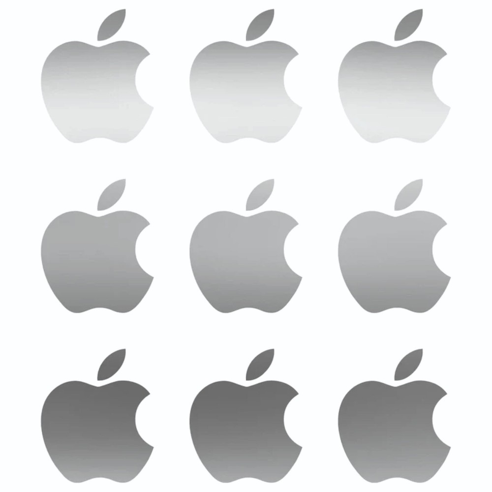 Small Apple logo Vinyl Decals Phone Laptop Small Stickers Apple Set of 12
