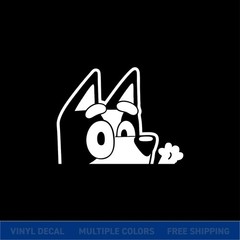 Bluey Peeker – Glossy Cut Vinyl Car Decal – Multiple Sizes & Color