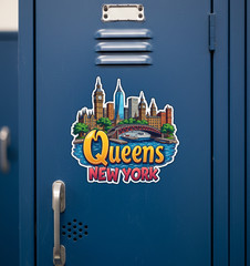 Queens New York City Borough Fridge Magnet or Laptop Sticker
