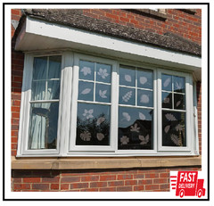Window Decals for Bird Strikes,52 Pieces Large Leaf Shape anti Collision Window