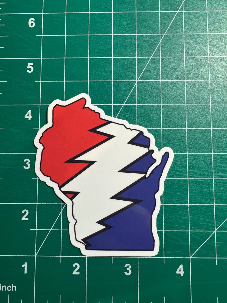 Wisconsin Stealie – Grateful Dead – Laminated Vinyl Sticker 2.5″x3″
