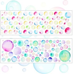 150 Pieces Large Polka Dot Wall Decals Watercolor Dots Wall Stickers Rainbow Col