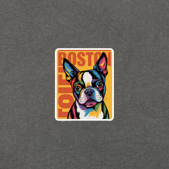 Colorful Boston Terrier Pop Art Dog Lover Vinyl Sticker #7137