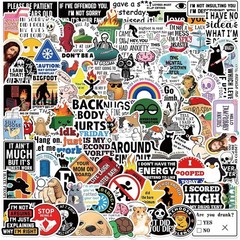 50 or 100 Pcs Funny Stickers for Adults (Dirty) Meme Water Bottles Sticker Pack
