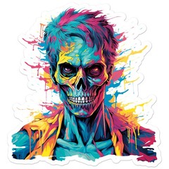 Pop Art Zombie Undead – Vinyl Decal Sticker – Car Window Laptop – ebn12059