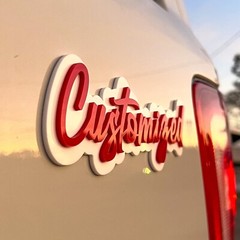 Personalized budget Acrylic Car Emblem – MULTI COLOR Customized Text Names