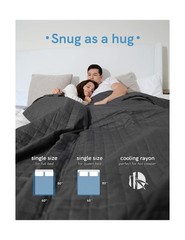 YnM Cooling Weighted Blanket for Adults, 15lbs Heavy Bed Throw … USA FAST SHIP
