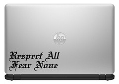 Respect All Fear None Custom Sticker Decal Car Truck Window Computer