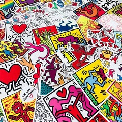 100pcs Waterproof Keith Haring Stickers, Artist STICKERS
