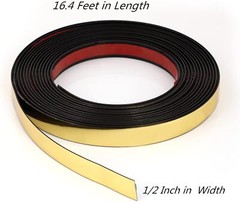 Metallic Gold Wall Decal Peel and Stick Flexible PVC 1/2 IN X 16.4 FT,