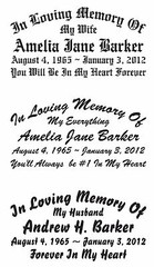 In Loving Memory Of – Personalized Wide Sticker Decal – Up to 5 Lines – 3 Sizes