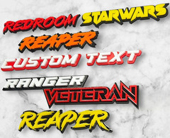 Custom Laser-Personalized Multicolor Name! Cut 3D Acrylic Emblem Badge for Car –