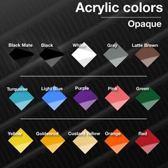 Personalized budget Acrylic Car Emblem – MULTI COLOR Customized Text Names