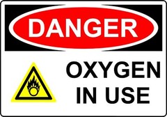 2 PC Oxygen in Use Sign 4 x 6 Oxygen in Use no Smoking Sign – Sticker –