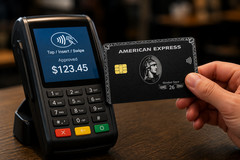 Small Chip Credit Card Skin Amex Black Platinum Vinyl Decal Sticker
