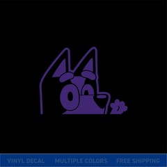 Bluey Peeker – Glossy Cut Vinyl Car Decal – Multiple Sizes & Color