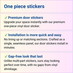 Stained Glass Mermaid Window Door Mural, White, Peel n Stick, Sticker Cover Wrap