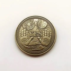 Bronze Novelty Yes or No Decision Coin Ouija Mystical Souvenir Free Shipping!