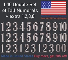 1-10 School Book Outdoor Vinyl Decal Numbers for Mailbox, Door, Address, Locker