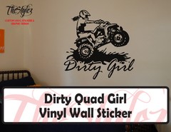 Dirty Quad Girl Rider Vinyl Wall Sticker