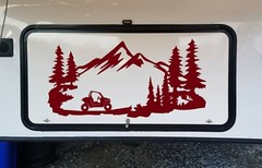 ATV Mountains Scene Vinyl Decal V1 – Quad RV Toy Hauler Graphics 4-wheeler