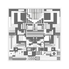 Sticker Geometric Black White Art Deco Classic Vintage Style 2×2″ 3×3″ 4×4″ 6×6″