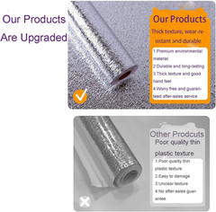 Kitchen Wallpaper Oil Proof Sticker Backsplash Aluminum Foil Self-Adhesive Paper