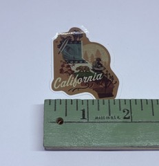 California State Map Sticker Bear Travel Art Decal Vinyl Country Souvenir Tc9