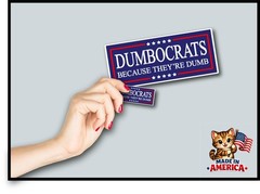 Dumbocrats Decal Sticker President Trump Nickname Liberals MAGA Funny Political