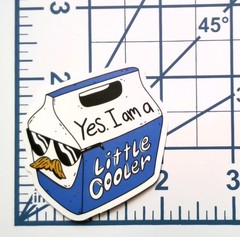 Yes I’m a Little Cooler Vinyl Sticker Funny Pun Decal Laptop Lunch Box Gear