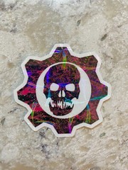 Gears of War Logo Sticker l Gloss or Holographic l Waterproof Decal