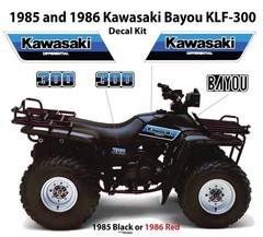 1985 1986 1987 Kawasaki Bayou KLF 300 Decal Graphics Emblem Marks Kit
