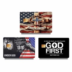 Faith & Patriot Inspirational Credit Card Debit Card Skin Cover (Small Chip)