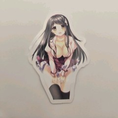 Anime & Manga Multicolor Sticker Decal, Anime Girl Character