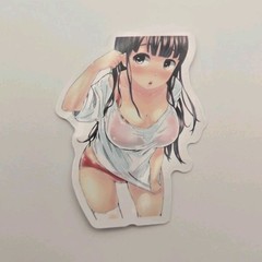 Anime & Manga Multicolor Sticker Decal, Anime Girl Character
