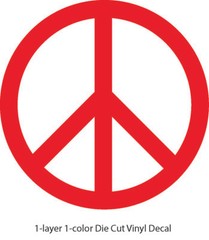 2″ – 24″ Peace Sign Die Cut Vinyl Decal Sticker – Made in USA Same Day Shipping