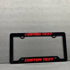 Personalized TEXT NAME LOGO Custom Car License Plate Frame 3D Laser Multicolor