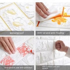 3D Foam Brick Self Adhesive Wallpaper Waterproof Wall Stickers Home Decor
