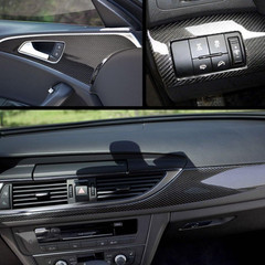 High Gloss 6D Black Carbon Fiber Vinyl Wrap Sticker with Air Release Bubb
